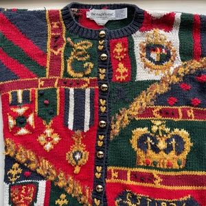 The Eagles Eye 90's Vintage Hand Knit Preppy Sweater